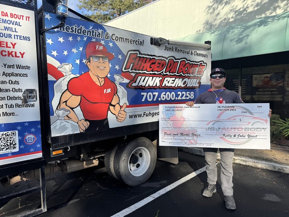 Fuhgeddaboutit owner supporting a local community organization